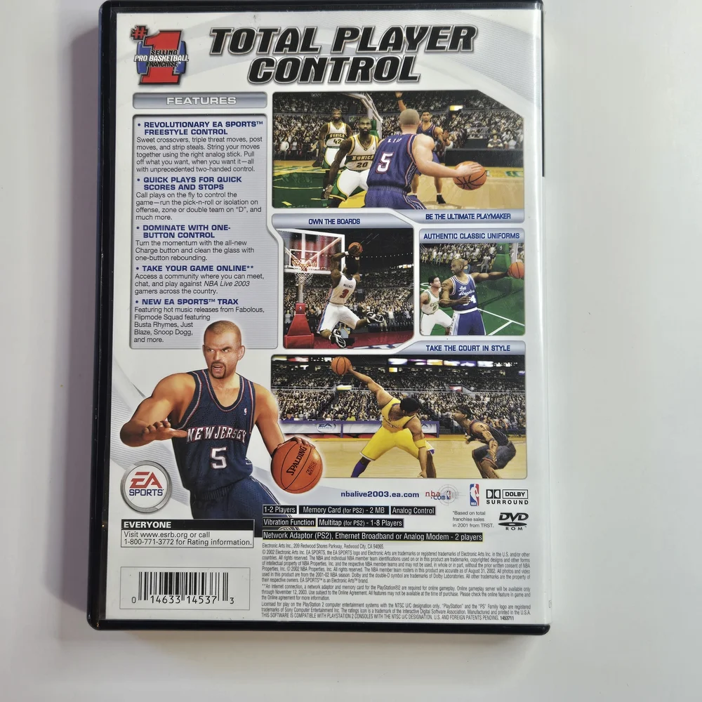 NBA Live 2003 PlayStation 2 Game 2 Disc Game Tested Working Conplete